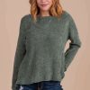 Sweaters * | Top 10 7Th Ray Into The Woods Knit Pullover Sweater Dark Green Olive