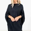 Sweaters * | Best Deal Bella Ella Boutique Power Of Positivity Charcoal Gray Sweater Poncho