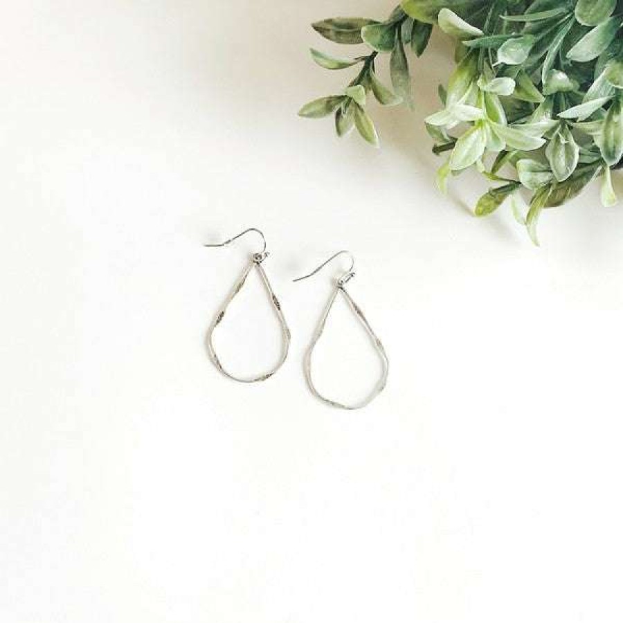 Jewelry * | Brand New Funky Monkey Fashion Teardrop Earrings Silver