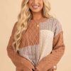 Sweaters * | Buy Be Cool After Sunset Color Block Sweater