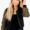 Jackets * | Best Deal Bella Ella Boutique Force Of Nature Bomber Jacket Black