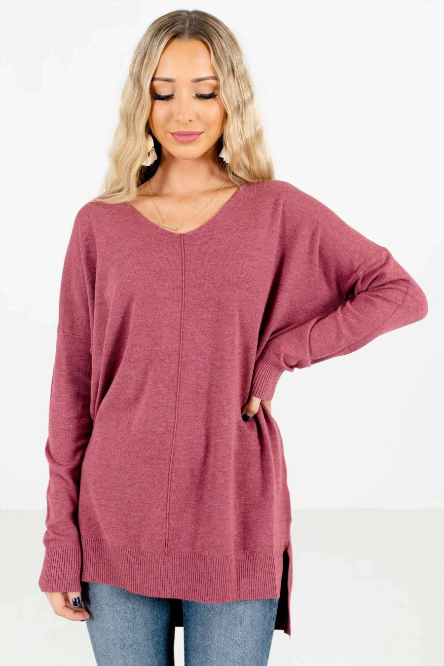 Sweaters * | New Bella Ella Boutique Choose Kindness Wisteria Purple Sweater