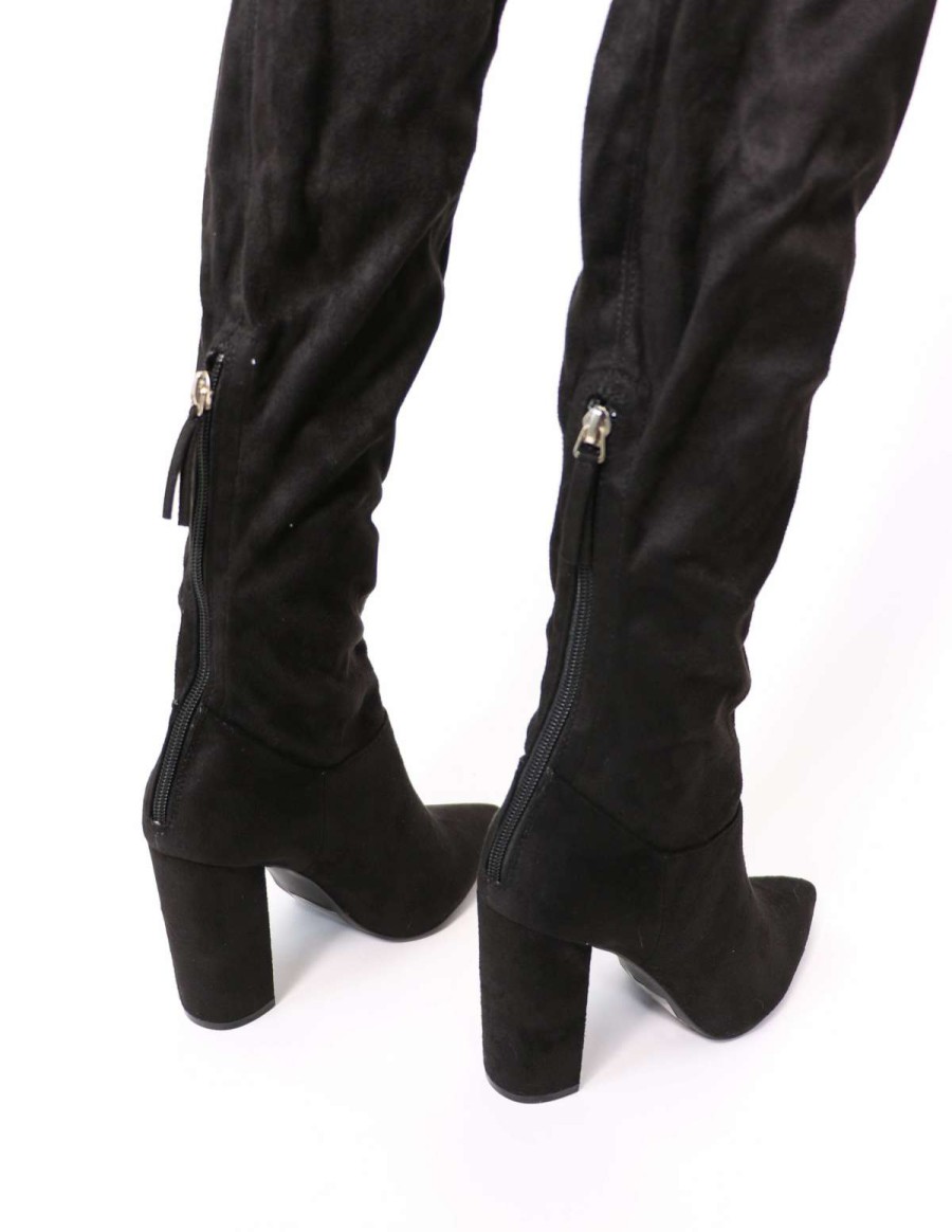 Shoes * | Best Pirce Qupid Thigh'S The Limit Boot Black