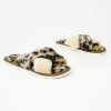 Shoes * | Buy Elle Bleu Cozy Kitten Slipper Tan Leopard