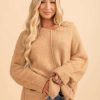 Sweaters * | Flash Sale Wholesale Fashion Trends Getting Cozy Oversized Sweater Light Brown