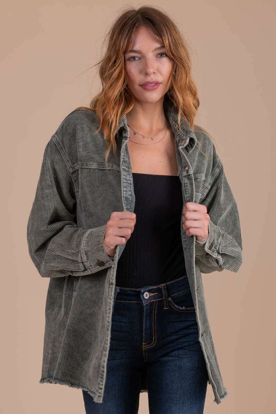 Jackets * | Best Deal La Miel Better With You Corduroy Jacket