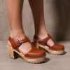 Shoes * | Coupon Mia Madeline T-Strap Clog Luggage