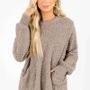 Sweaters * | Cheap Zenana Open Arms Popcorn Knit Sweater