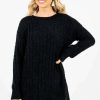 Sweaters * | Best Pirce Bella Ella Boutique Crushing On You Black Sweater