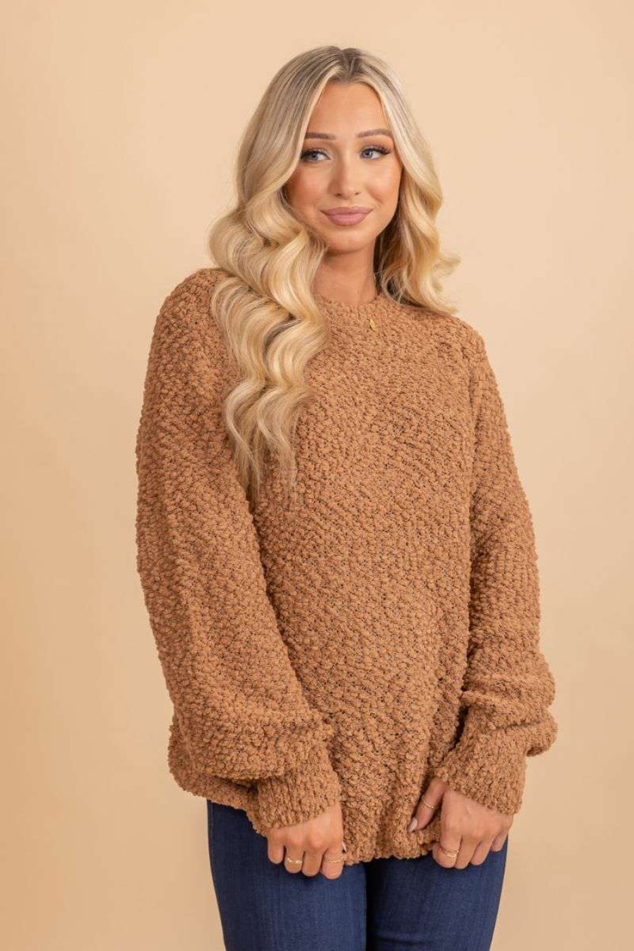 Sweaters * | Brand New Zenana Don'T Mention It Popcorn Knit Sweater