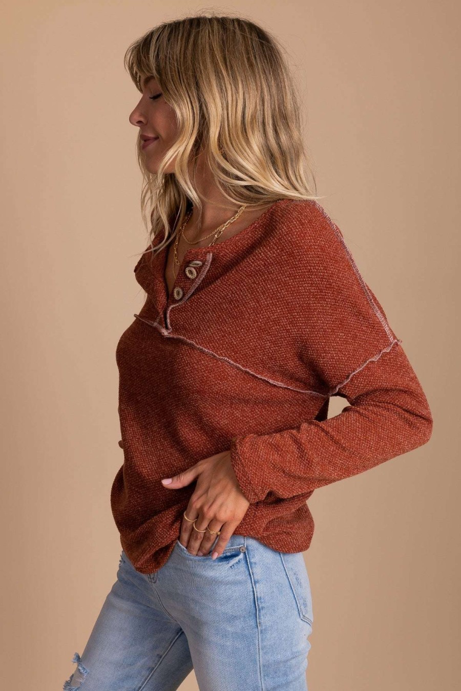 Sweaters * | Top 10 Haptics Scenic Views Marled Knit Sweater