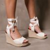 Shoes * | Hot Sale Mia It'S Crochet With Us Wedge White