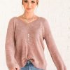 Sweaters * | Buy Bella Ella Boutique Believe In Yourself Pink Sweater