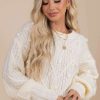 Sweaters * | Best Deal Very J Winter Splendor Textured Knit Sweater