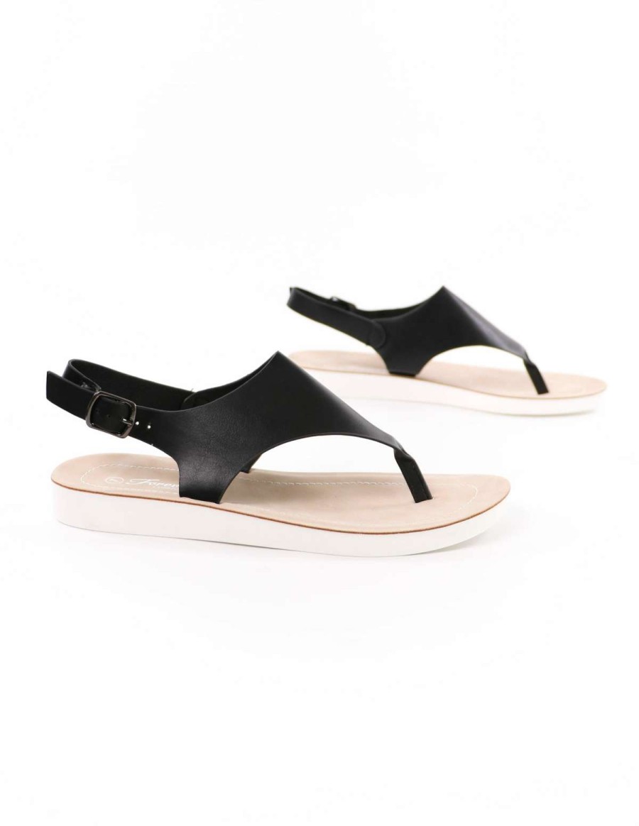 Shoes * | Wholesale Forever Walk With Me Sandal Black