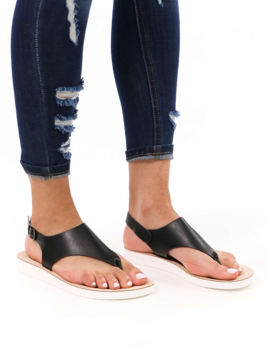 Shoes * | Wholesale Forever Walk With Me Sandal Black