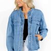 Jackets * | Coupon Blu Pepper Just Another Day Denim Jacket Blue