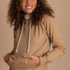 Sweaters * | New Reflex Schooled You Long Sleeve Hoodie Light Brown