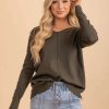 Sweaters * | Best Pirce Zenana Live In The Moment V-Neck Sweater