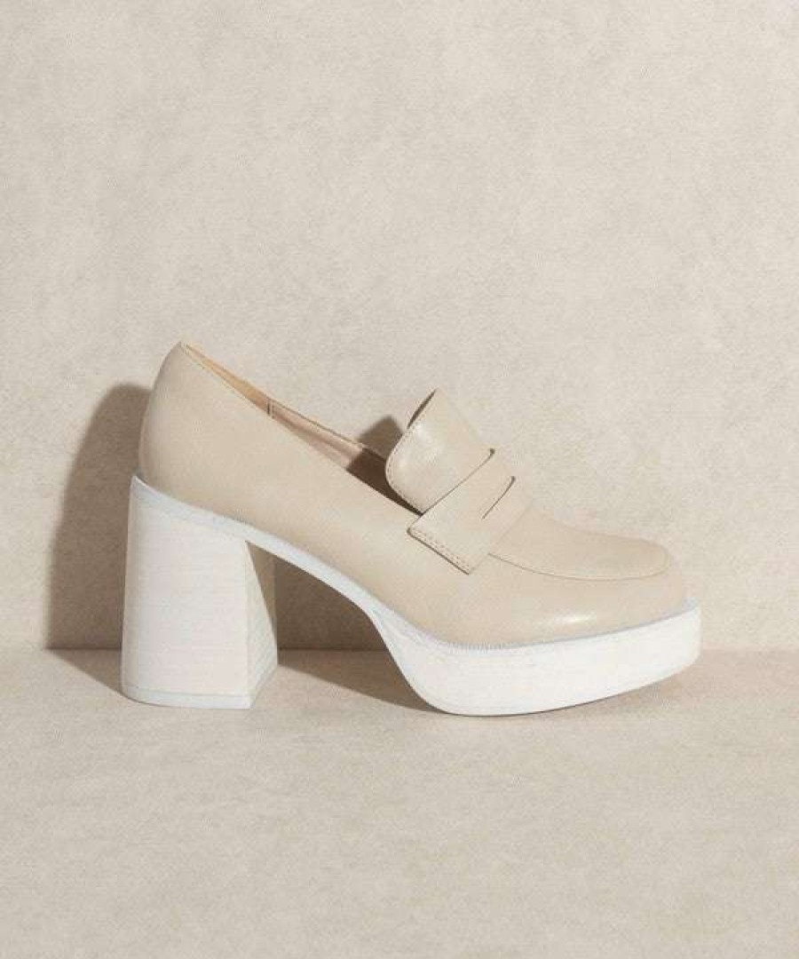 Shoes * | Coupon Kke Originals I'M The Boss Platform Heeled Clogs Beige