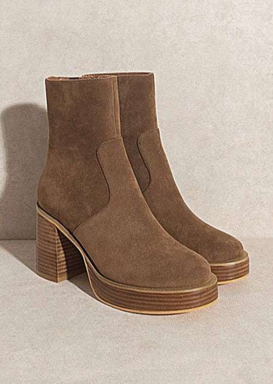 Shoes * | Best Deal Let'S See Style Be With Me Heeled Ankle Boots