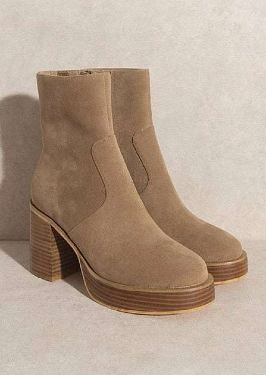 Shoes * | Best Deal Let'S See Style Be With Me Heeled Ankle Boots