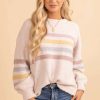 Sweaters * | Best Pirce Be Cool Memories Of You Striped Sweater