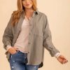 Jackets * | Deals Wholesale Fashion Trends Love More Green Button Up Jacket Dark Green