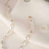 Jewelry * | Best Deal Lilou Chic Pearl Necklace And Rings Set Off White