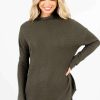 Sweaters * | Cheap Bella Ella Boutique Just My Type Dark Olive Sweater