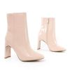 Shoes * | Outlet Qupid And Your Point Is Ankle Bootie Bone Patent