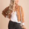 Jackets * | Deals Denim Boulevard Trendsetter Distressed Utility Jacket Light Brown