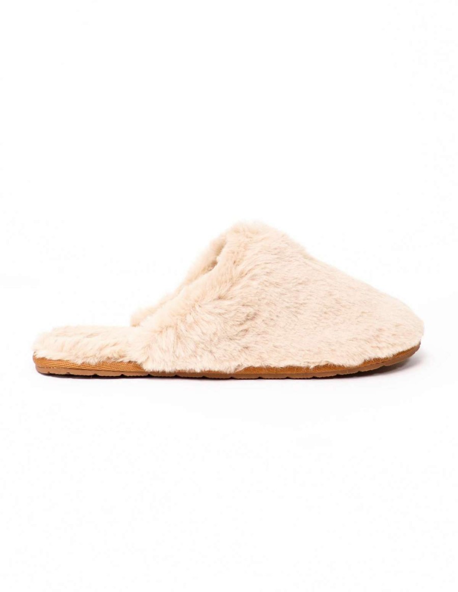 Shoes * | Wholesale Soda Fuzzy Wuzzy Slipper Natural