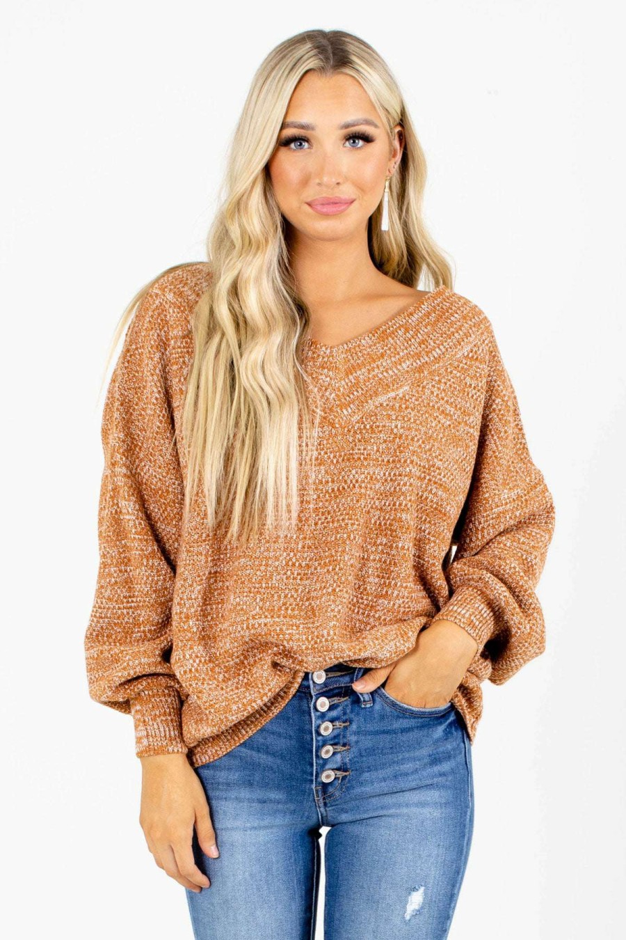 Sweaters * | Brand New Zenana Down To Earth Knit Sweater