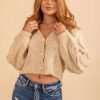 Sweaters * | Outlet Wholesale Fashion Trends Sunshine Girl Button Up Sweater Yellow