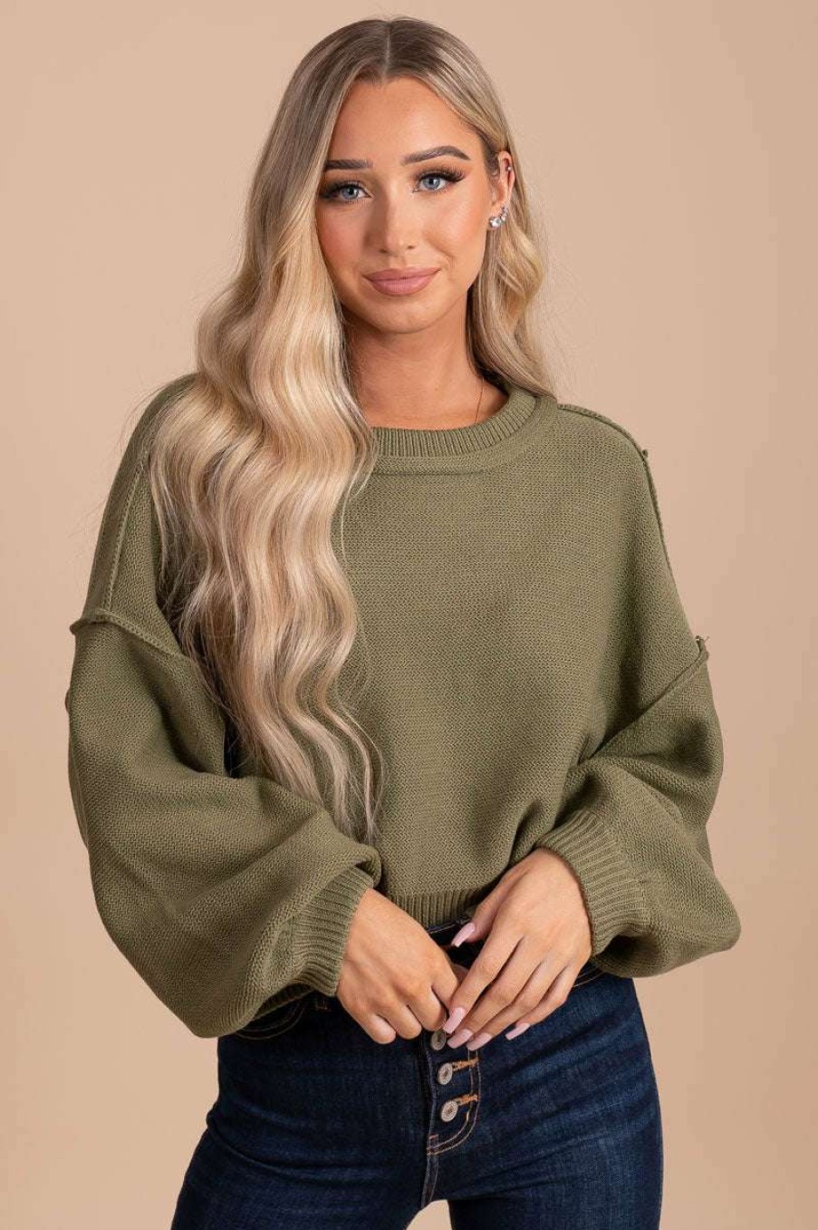 Sweaters * | Brand New Papermoon Never Let Me Go Cropped Sweater