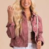 Jackets * | Cheapest C'Est Toi Up All Night Acid Wash Denim Jacket Pink