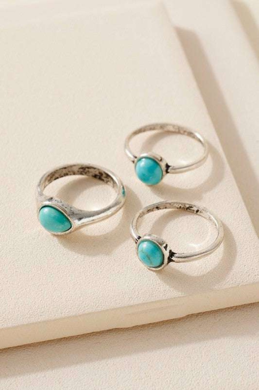 Jewelry * | Cheapest Avenue Zoe Western Gem Rings Silver