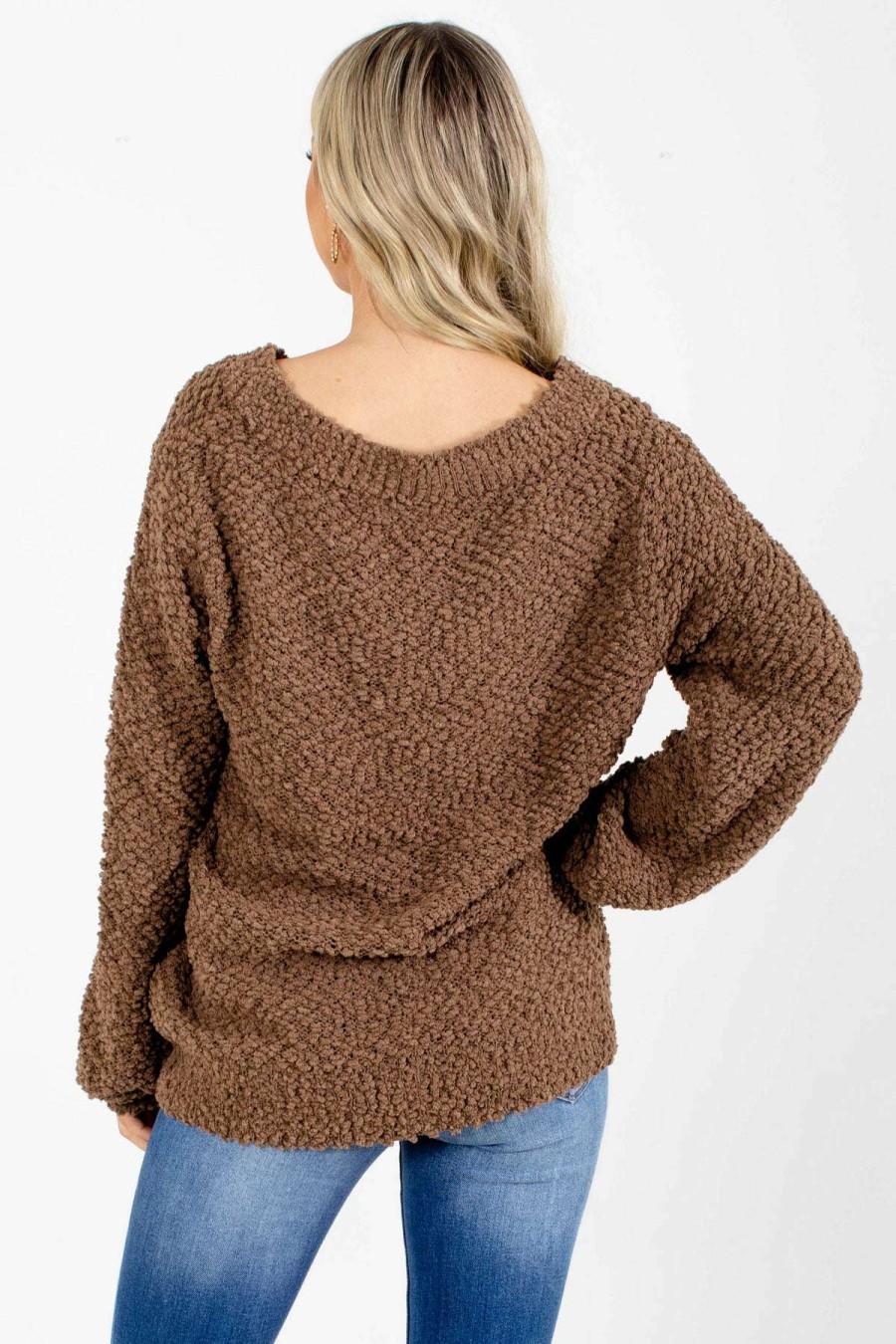 Sweaters * | Top 10 Zenana Dare To Dream Popcorn Knit Sweater