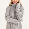 Sweaters * | Coupon Almost Nothing Into My Arms Cable Knit Sweater Gray