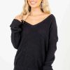 Sweaters * | Best Pirce Bella Ella Boutique My Favorite Black Knit Sweater