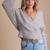 Sweaters * | Promo Sob Once In A Lifetime Long Sleeve Wrap Sweater